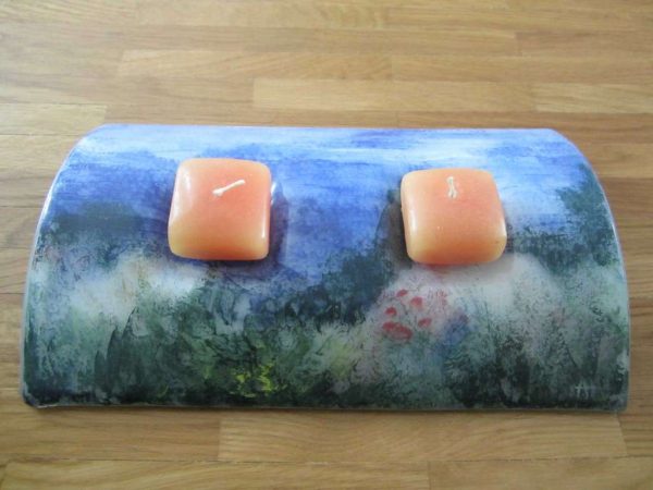 Bougeoir avec 2 bougies