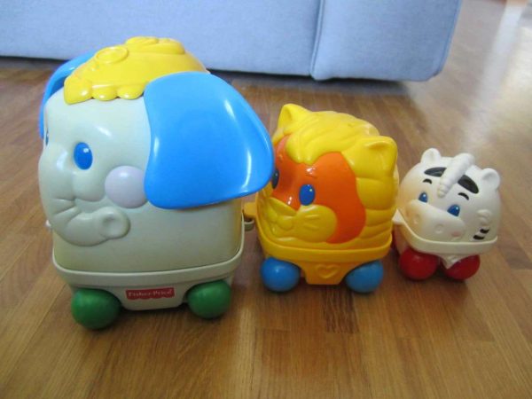 Jouet vintage FisherPrice - Train de 3 animaux gigogne