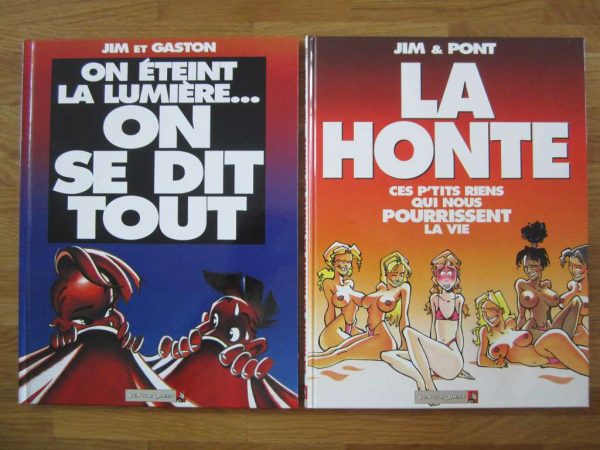 Lot de 2 BD Jim et Gaston, Jim et Pont, en bon état