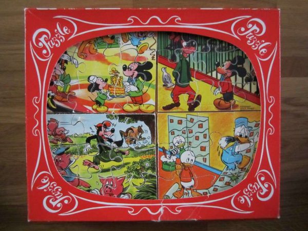 Lot de 4 petits puzzles Walt Disney (4 x 9 pièces)