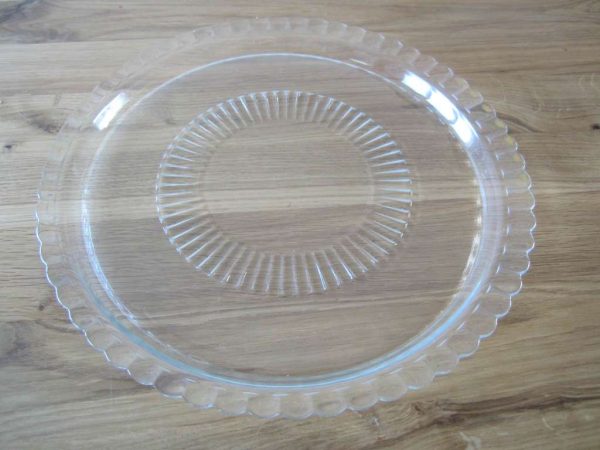 Plat en verre rond (diamètre env. 32 cm)