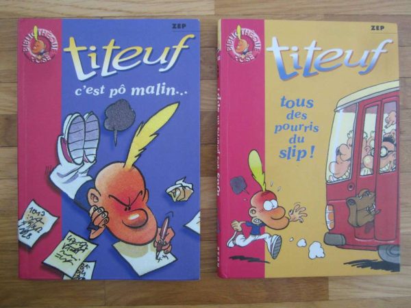 Lot de 2 livres Titeuf, Zep, bibliothèque rose (d'occasion)