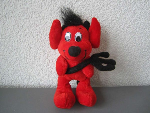 Petite peluche souris diable (à suspendre : ventouse)