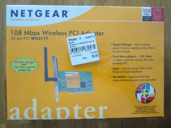 Netgear 108 Mbps Wireless PCI Adapter (neuf, sous emballage)
