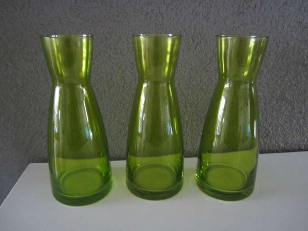 Lot de 3 vases d'occasion (hauteur env. 20.5 cm)