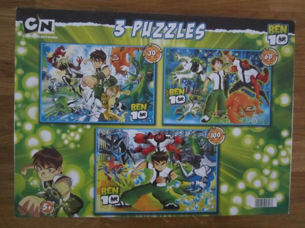 Lot de 3 puzzles Ben 10 (100, 60 et 30 pièces)