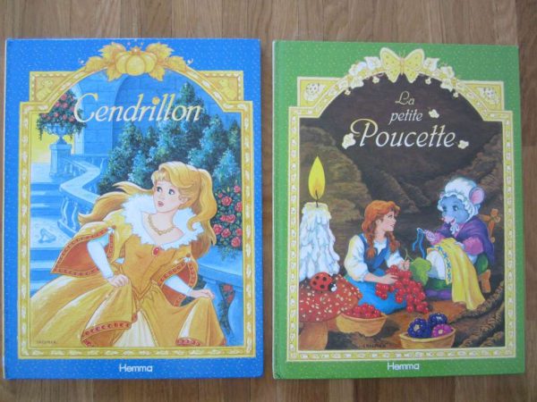 Lot de 2 livres : Cendrillon + La petite Poucette - Hemma