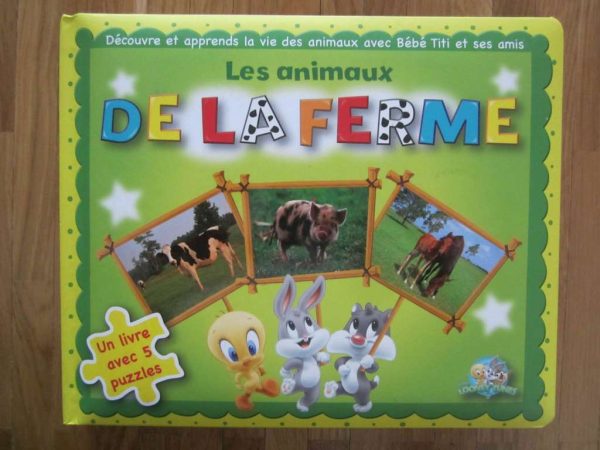 Les animaux de la ferme - Un livre avec 5 puzzles