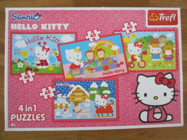 Lot de 4 puzzles Hello Kitty (4 x 48 pièces) d'occasion