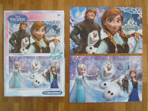 Lot de 2 puzzles Reine des neiges (2x20 pièces) d'occasion