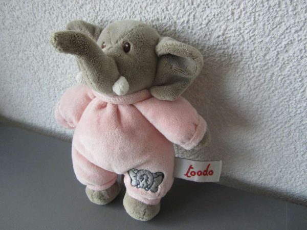 Doudou éléphant "toodo" (env. 18 cm) d'occasion