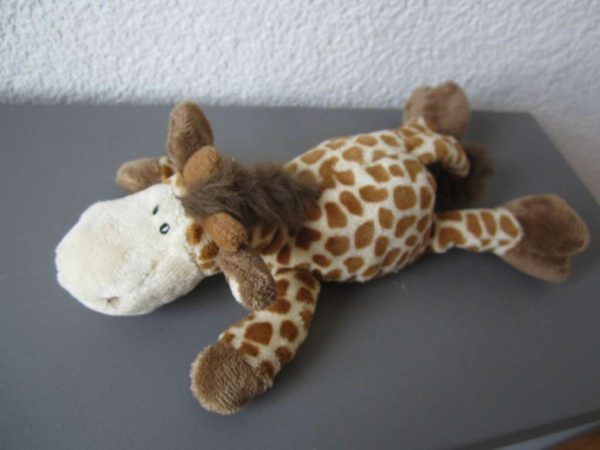 Petite peluche girafe allongée (env. 23 cm)