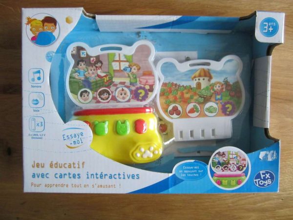 Jeu éducatif avec 8 cartes interactives recto-verso