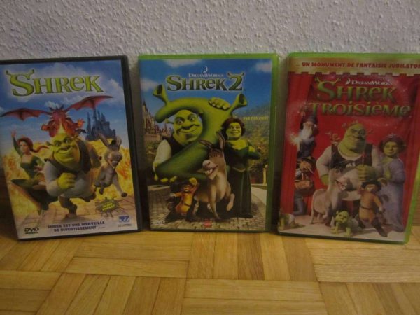 Lot de 3 DVD Shrek 1 2 et 3