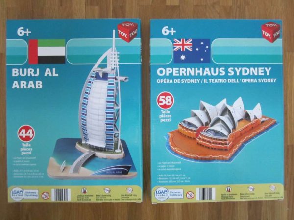 Puzzle 3D - Maquette en papier et mousse (10.--/pce)