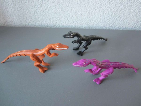 Lot de 3 mini-figurines dinosaures (env. 13 cm)