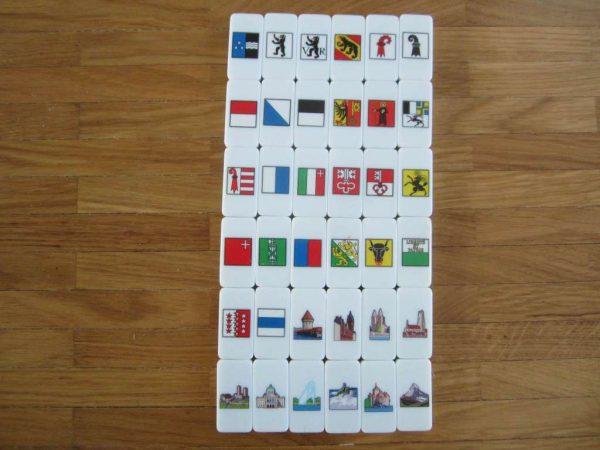 Lot de 36 dominos "Domino Mania" Lilibiggs Collection Migros
