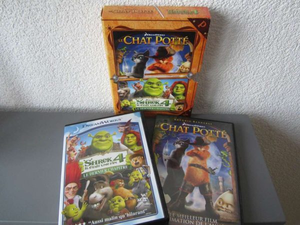 Coffret 2 DVD "Le Chat Potté" + "Shrek 4 Il était une fin"