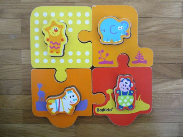 Petit puzzle en bois coloré "Boikido" : selon photos