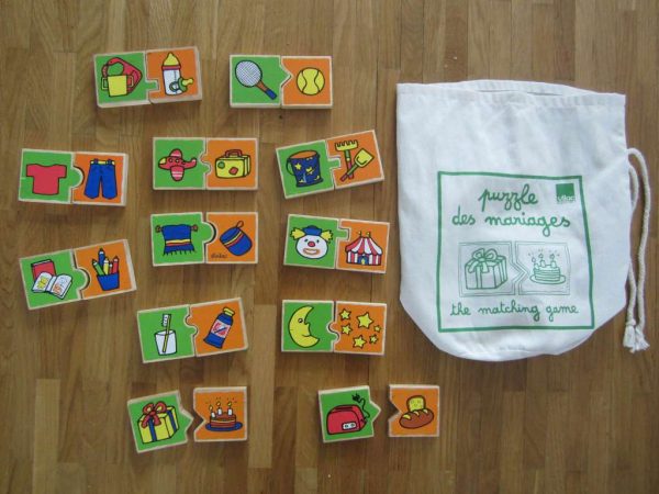 Jeu "Vilac" Puzzle des mariages (24 pces) dans sac en tissu
