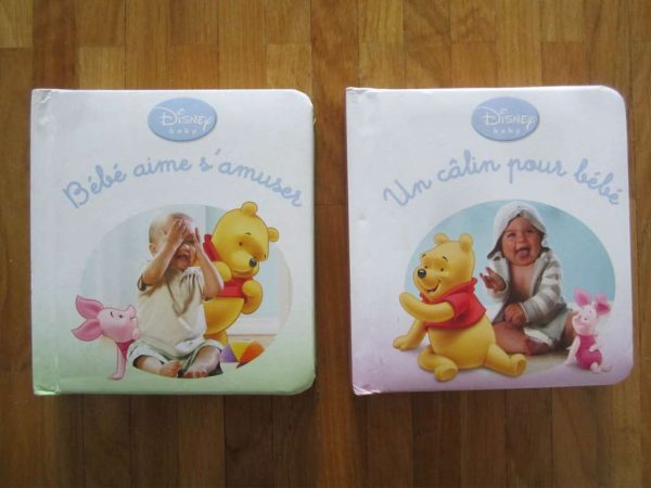 Lot de 2 livres "Disney baby" (pages cartonnées glacées)