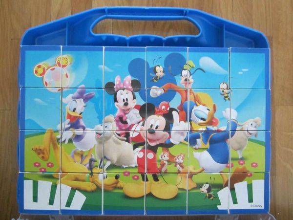 Valisette puzzle 24 cubes Mickey Mouse ClubHouse, Clementoni