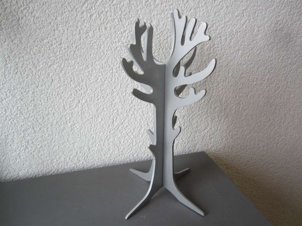 Arbre à bijoux argenté (env. 25 cm de haut)
