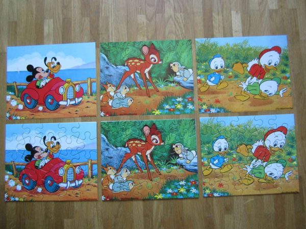 Lot de 3 puzzles (25 pièces) Walt Disney avec images