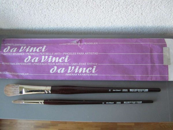 Lot de 2 pinceaux "da Vinci" GRIGIO synthetics (neufs)