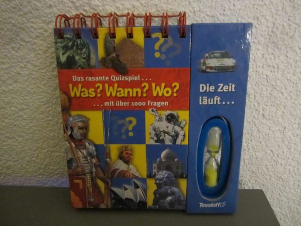 Livre-jeu en allemand avec sablier "Was ? Wann ? Wo ?"