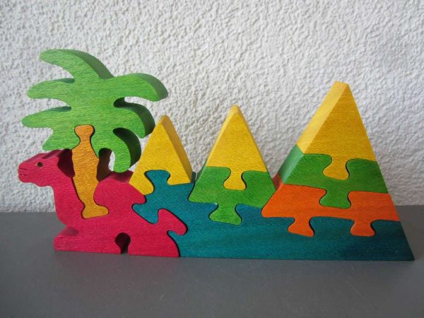 Puzzle en bois (10 pces) dromadaire : selon photo