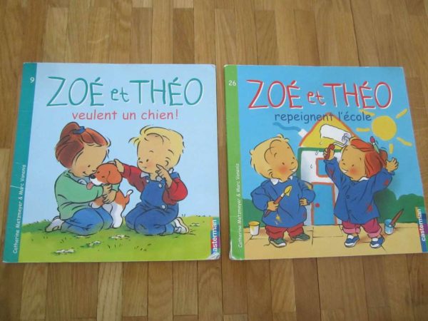 Lot de 2 livres "Zoé et Théo" - casterman (d'occasion)