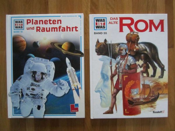 Lot de 2 livres en allemand "Was ist was" Tessloff (en bon état)