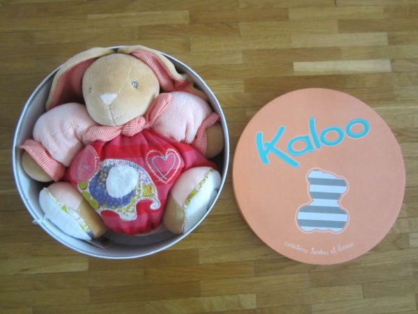 Doudou Kaloo Bliss lapin patapouf éléphant + boîte (NEUF)