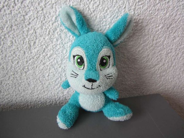 Mini peluche lapin bleu Migros (env. 13 cm) d'occasion