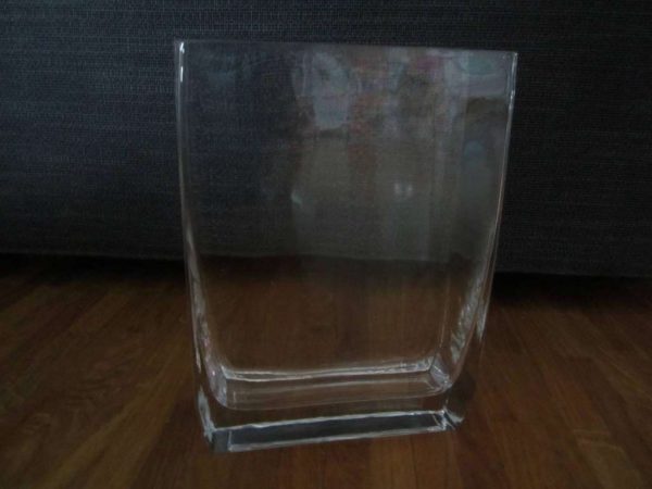 Vase transparent (env. 20 x 15 x 5 cm)