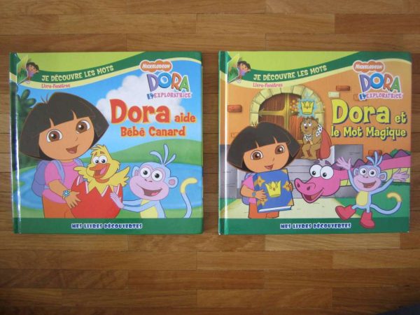 Lot de 2 livres Dora l'exploratrice, livres-fenêtres