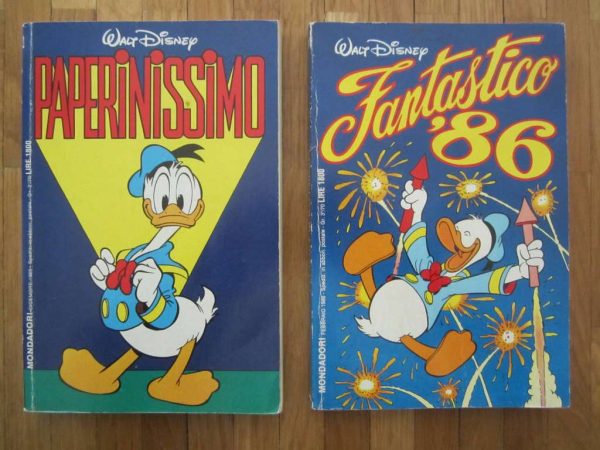 Lot de 2 BD vintages Disney en italien 1985 & 1986