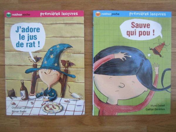 Lot de 2 livres Premières lectures, Nathan poche (bon état)
