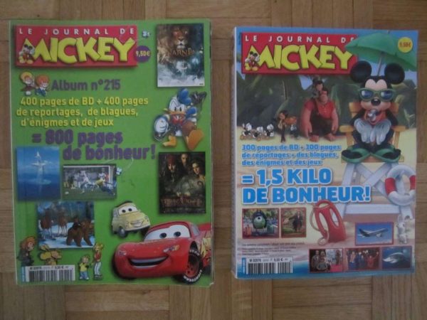 Lot 2 albums du journal de Mickey (nos 215 et 241)