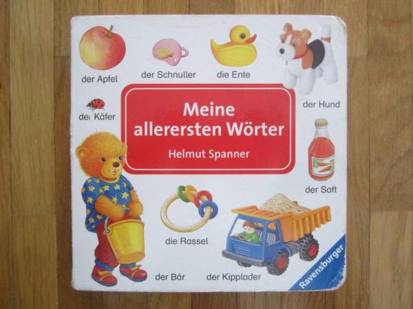 Petit livre cartonné en allemand : Meine allerersten Wörter