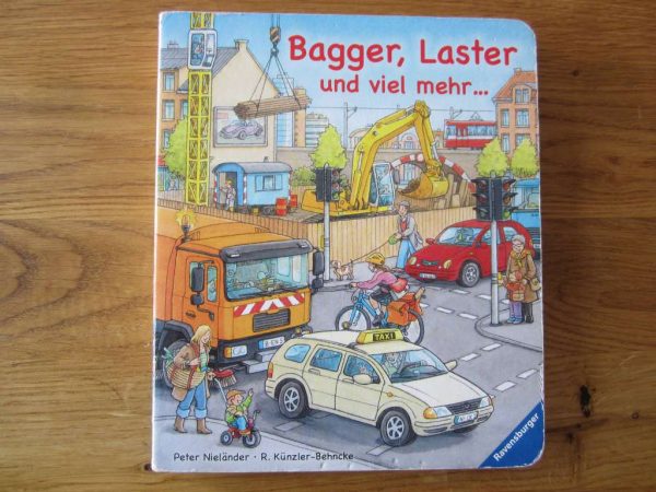 Livre cartonné en allemand : Bagger, Laster und viel mehr...