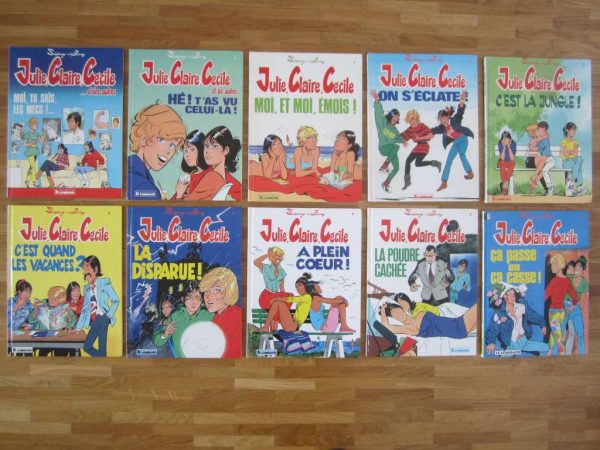 Lot de 10 BD Julie, Claire, Cécile... et les autres, 1986-93