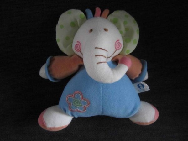 Doudou éléphant BINO avec grelot intérieur 
