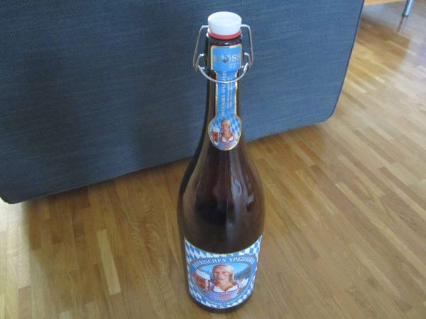 Grande bouteille de bière bavaroise 3L vide : selon photos