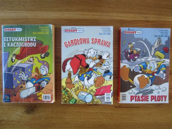 Lot de 3 BD Walt Disney en polonais GIGANT (d'occasion)