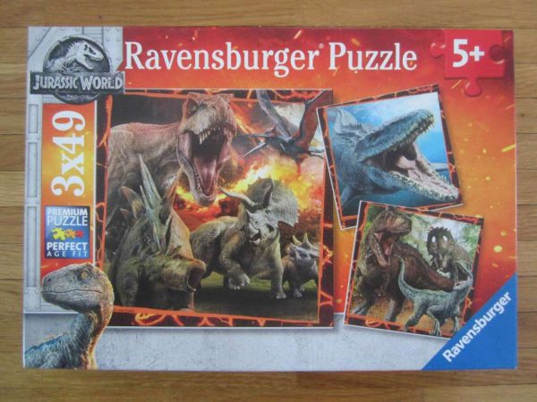 Puzzle Ravensburger 3x49 Jurassic World (en parfait état)