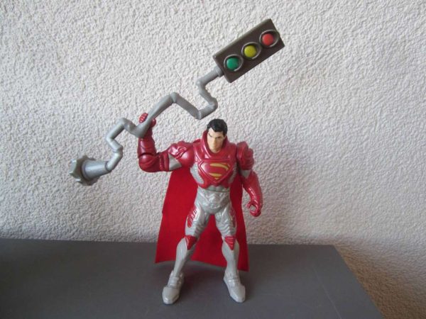 Figurine superman power attack deluxe : feu tricolore mattel