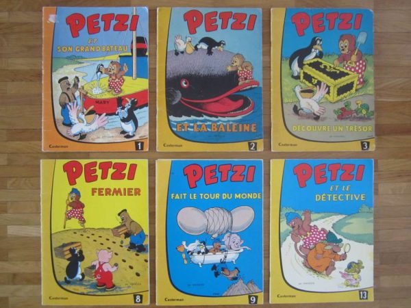 Lot de 6 BD PETZI anciennes éditions (1966/67)