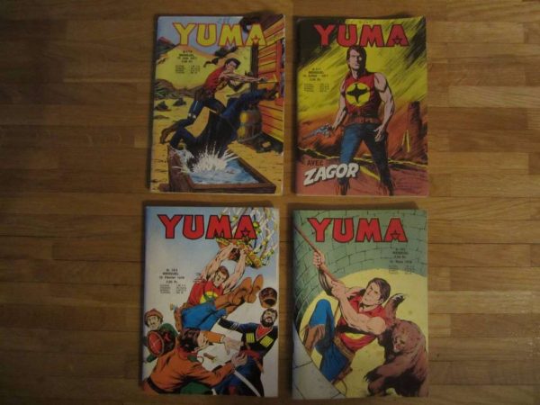 Lot de 4 BD mensuel YUMA anciennes éditions (1977-78)
